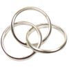 Solid Silver Handmade Chunky 3 Band Russian Wedding Ring