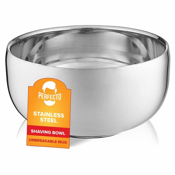 Stainless Steel Shaving Soap Bowl, Stainless Steel Shaving Mug, Shaving Cup, Mug for Shave Cream & Soap - Unbreakable Shaving Cup, Barbers Accessories For Your Wet Shaving Kit