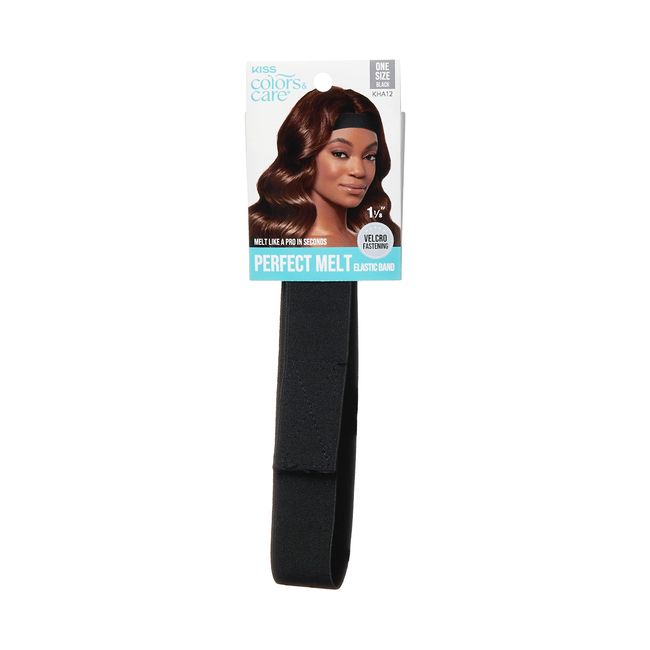 KISS Colors & Care Perfect Melt Elastic Band 1-⅛” - Soft & Stretchy, Perfect Pressure, Lightweight, Comfortable, Non-Slip Ideal For Melting Lace Frontals, and Laying Edges, Suitable For All Hair Types