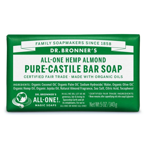 Dr Bronners Organic Almond Soap Bar 140g