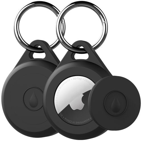 LOVYONES Airtag Keychain Holder Case for Apple Airtag, 2 Pack of IPX8 Waterproof, Fully Shockproof, Anti Scratch Airtag Holder Case for Key, Kid, Bag, Luggage, Pets Collar