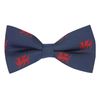 King & Priory Navy Blue Embroidered Welsh Dragon Bow Tie