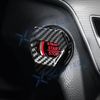 1x Carbon Fiber Engine Start Stop Push Button Switch Cover Trim Car Accessories