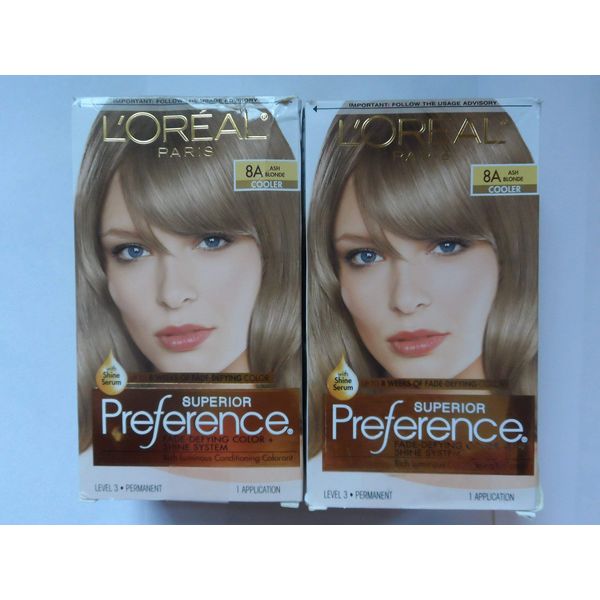 L'Oreal Superior Preference - 8A Ash Blonde (Cooler) 1 Each (Pack of 2)
