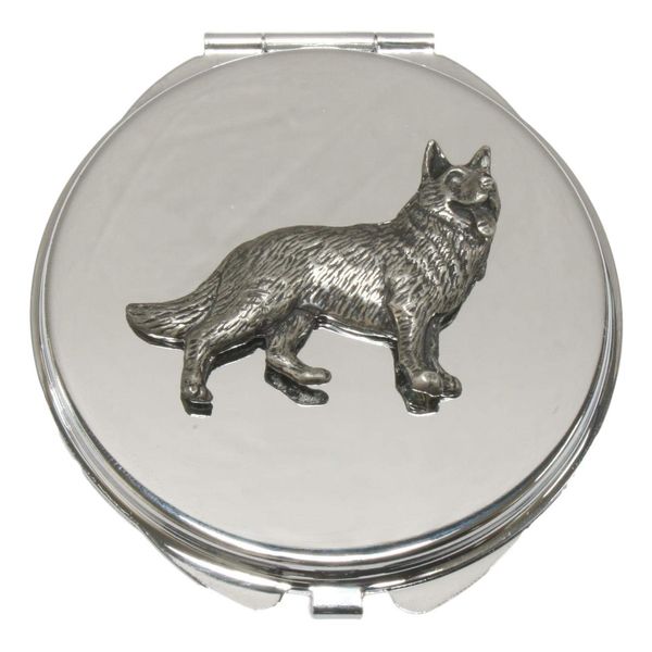 Alsatian Compact Mirror Handbag Gift With Free Engraving 2