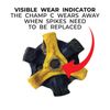 Champ 's Stinger Studs, Yellow/Black, Qlok (16 Pieces)