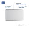 BG Electrical Double Blank Screwless Blank Plate, Brushed Steel