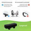 Extra Thick 2 inches Chair with Memory Foam Armrest Pads 2-Piece Set (Black)