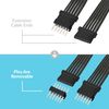 Litcessory Extension Cable for Philips Hue Lightstrip Plus (1m, 2 Pack, Black - MICRO 6-PIN V4)