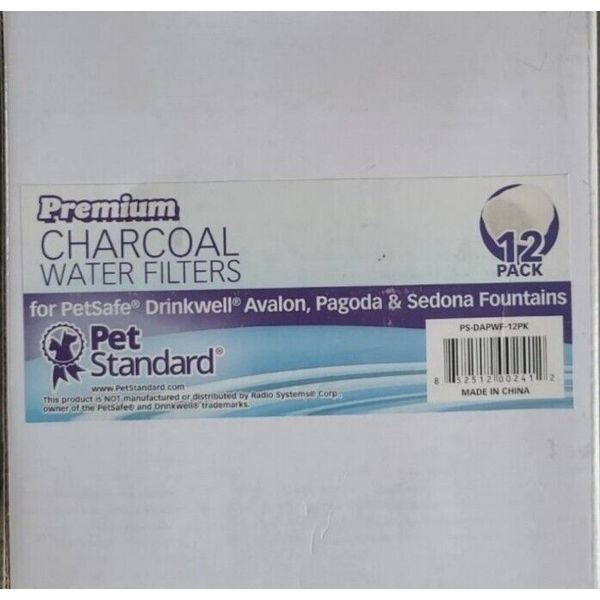 PET STANDARD CHARCOAL WATER FILTERS/ DRINK WELL-PS-DAPWF  12-PK