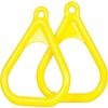 Swing Set Stuff Plastic Trapeze Rings with SSS Logo Sticker, Yellow