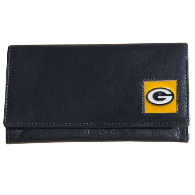 NFL Siskiyou Sports Womens Green Bay Packers Leather Women's Wallet One Size Black