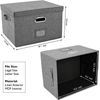 4x JSungo File Box with 20 Hanging Filing Folders, Document Organizer Storage