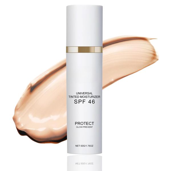 Tinted Moisturizer With SPF 46 Anti-Aging Tinted Sunscreen For Face Universal Tinted Sunscreen All-In-One Face Tinted Moisturizer And Foundation With Broad Spectrum Protection Against Uva And Uvb Rays