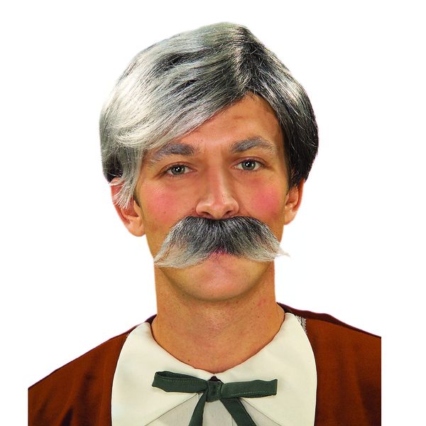 Forum Novelties Polyester Gepetto Wig and Moustache Kit, Grey