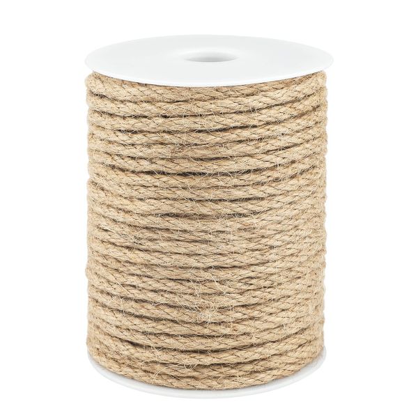 6MM Dicker Garten Bindfäden, 30M Hanfseil Garten Kordel, Dekokordel Schnur für Handwerk, Cat Scratch Post, Bündelung