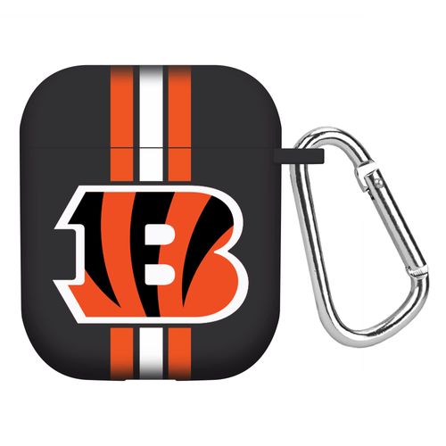GAME TIME Cincinnati Bengals HD Case Cover Compatible with Apple AirPods Generation 1 & 2 (Stripes)