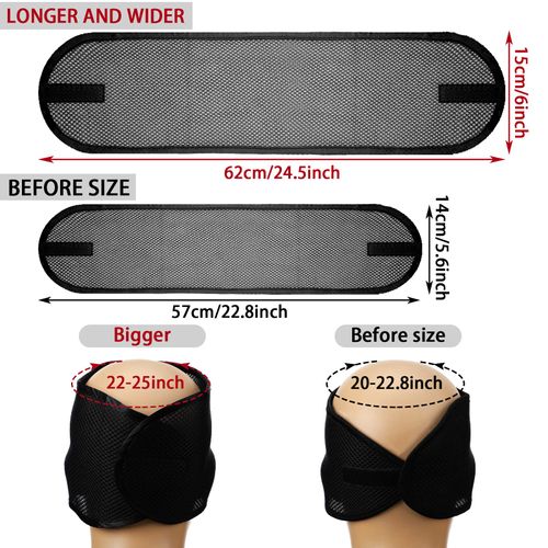 Haysandy 4 Pieces Mesh Hair Wrap for Black Women Mesh Wrap Headband Mesh Wrap Sleeping Wraps for Women's Hair for Face Wash Makeup Hair Accessories Headbands(Black, Blue)