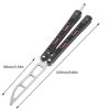 Folding Tactical Trainer Practice Butterfly Knife Bladeless Black Arc Head G10 Material Handle