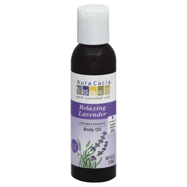 Aura Cacia Body and Massage Oil Lavender Harvest 4 oz