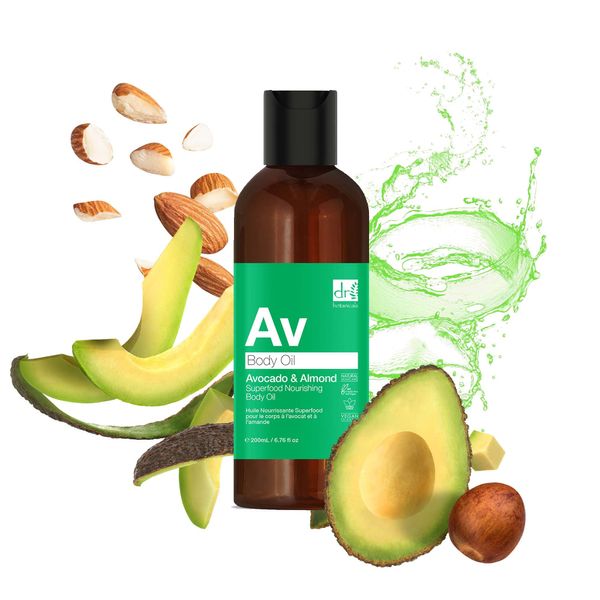 Dr Botanicals Avocado & Almond Superfood Nourishing Body Oil 200ml