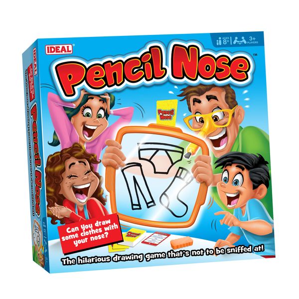 IDEAL | Pencil Nose: The hilarious drawing game that’s not to be sniffed at! | Family Games | For 3+ Players | Ages 8+