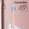 AquaSonic Icon Replacement Brush Heads | Compatible with AquaSonic Icon Toothbrush | 2 Brush Heads | for Normal & Sensitive Teeth (Blush)