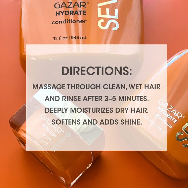 SEVEN Gazar Hydrate conditioner, a lush, deeply moisturizing conditioner for dry hair , 2 fl. oz.