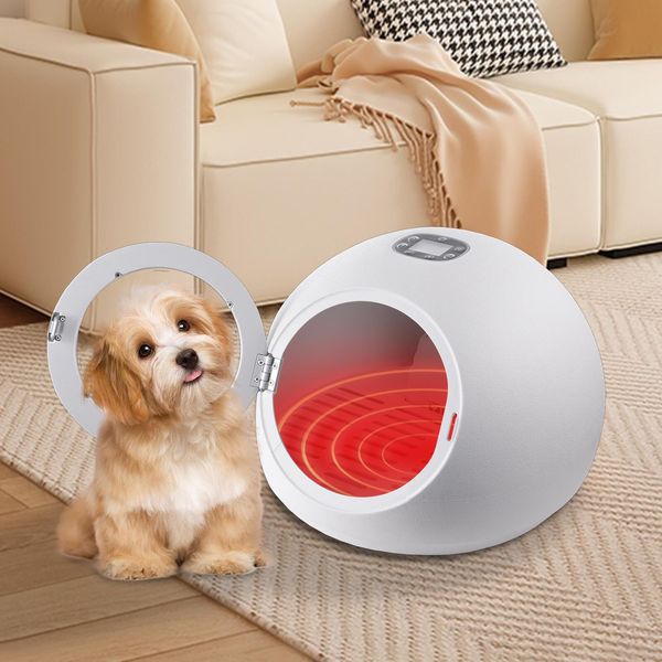 Pet Hair Dryer Box Blow Dryer Dog Cat Drying Blower Adjustable Temperature Timer