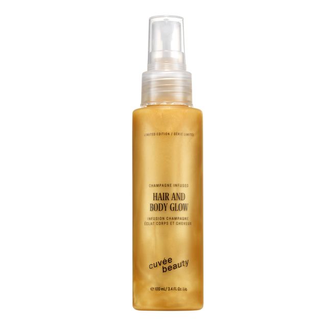 CUVÉE BEAUTY Cuvee Hair and Body Glow - 3 fl oz - Hydrates Hair & Skin with Light Shimmer, Tames Frizz + Adds Shine - Champagne-Infused Formula with Resveratrol & Ceramides - Color Safe