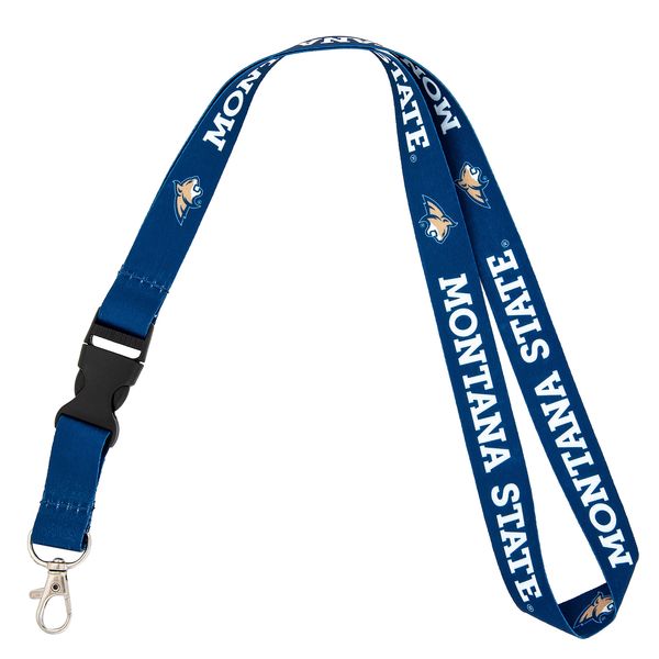 Desert Cactus Montana State University Bobcats MSU Cats Car Keys ID Badge Holder Lanyard Keychain Detachable Breakaway Snap Buckle (Blue)