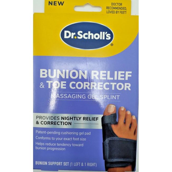 DR. SCHOLL'S Bunion Relief and Toe Corrector Support Pair 1 Left 1 Right NEW