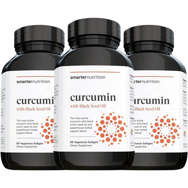 3X Smarter Nutrition Curcumin - the Most Potency and Absorption (180 Softgels)