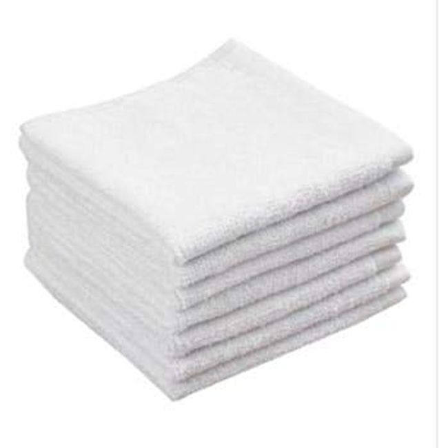 White Economy Wash Cloth - 12" x 12" Pack of 12