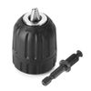 Mesee 0.8-10mm Keyless Drill Chuck Adapter 3/8-24UNF Mount Thread Impact Chuck Converter Quick Release Conversion Tool with 1/4 Inch Hex Shank