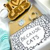 Fuzzy Cactus Cat Lover Gift Hamper Box - Socks, Keyring, Magnet, Necklace, and Ring
