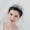Lurrose Icicles Crown Princess Tiaras Rhinestone Crystal Bride Wedding Hair Head Band Icicle Ballerinas Nutcracker Show Jewelry Headdress Headband for Women Silver