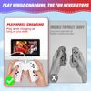 OFFCUP Charging Grip for Nintendo Switch NS/Switch OLED Joy Con, Efficient Charging Grip Controller Holder V-shaped Gaming Handle Controller Portable Holder for Joy Con Switch Controller (White)