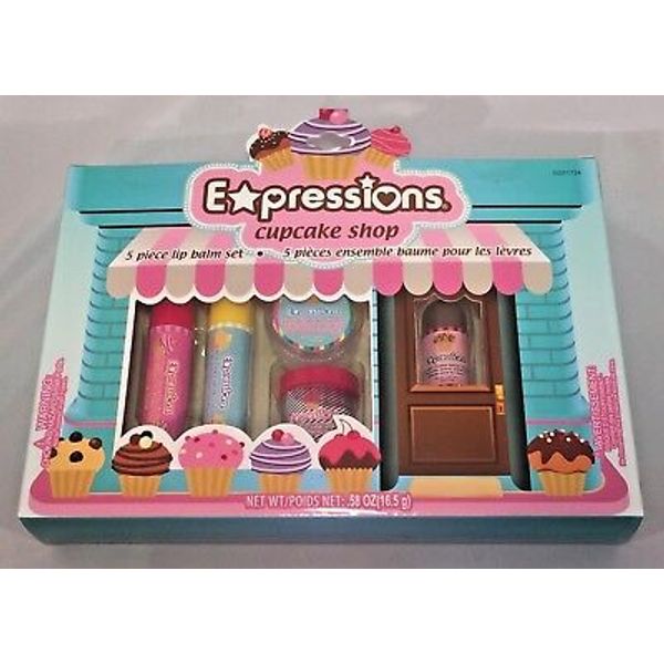 Almar Expressions CUPCAKE SHOP 5 Piece Girls Lip Balm Set New NIB Free Ship