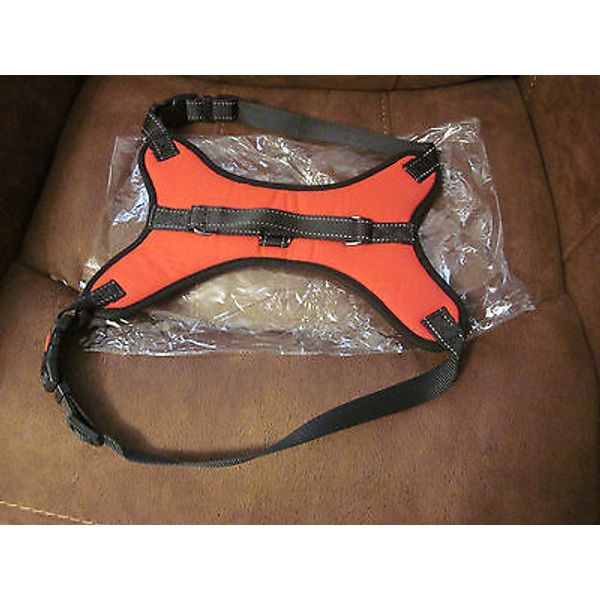 ADJUSTABLE WALKING ANTI-PULL PET HARNESS WITH HANDLE GRIP XL RED NEW