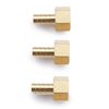 U.S. Solid 3pcs Brass Hose Fitting Pipe Adapter 3/8" Barb To 3/8" NPT Female