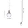LuoQiuFa Ceiling Fan Pull Chains Pendant Pull Chain Extension Ceiling Fan Chain Extender for Ceiling Light Lamp Fan Chain 2Pcs (transparent)