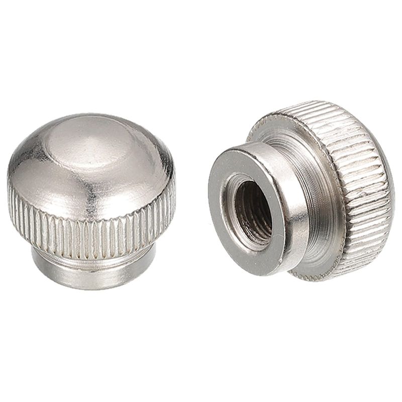 sourcing map Knurled Thumb Nuts, 6pcs M6 x D16mm x H14mm Carbon Steel ...