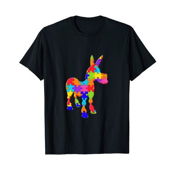 Donkey Puzzle Autism Puzzle T-Shirt