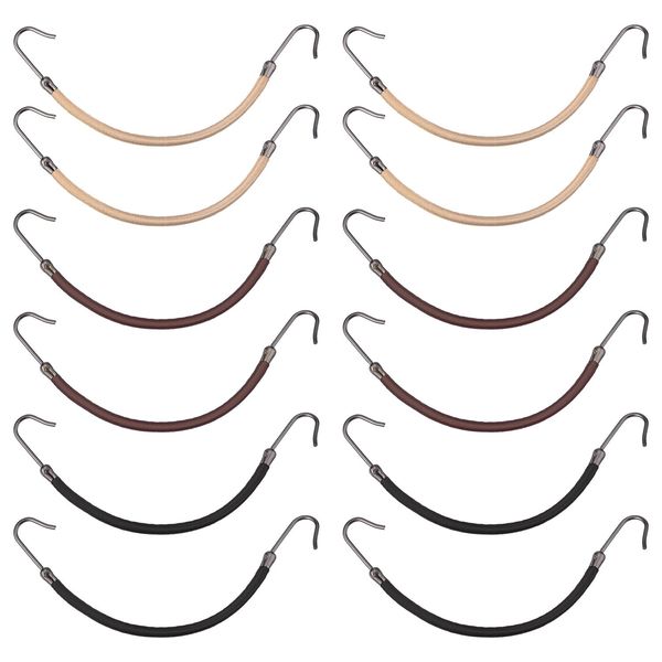 15 Pezzi Ganci per Capelli Elastici per Capelli Styling, Nero, Marrone e Biondo