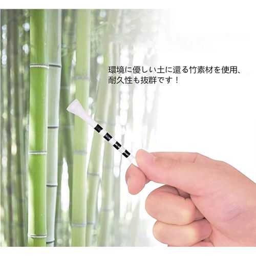 YFFSFDC Golf Tees 3.3 inches (83 mm) Height Adjustable Long Tees Wood Tees Graduated Golf Equipment Competition Accessories (Set of 100)