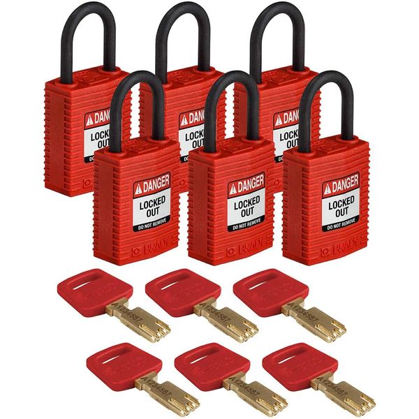 SafeKey Compact Padlock, 33mm x 67mm x 19mm, Black