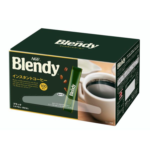 AGF Blendy Stick Black, 100 Pieces, Stick Coffee, Water Soluble Coffee, Instant Coffee