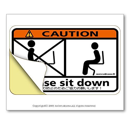 Mavre at Home Sitting Toilet Sticker, Don't Stand, Jo!! Toilet Sticker, Standing Prohibited, Sit, Sit, Etiquette Cleaning (Caution)