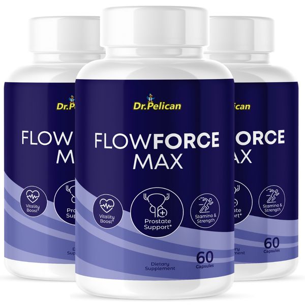 Flowforce Max- Prostate Support- 3 Bottles- 180 Capsules